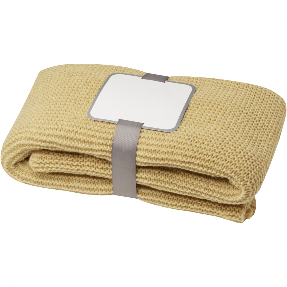 Logo trade promotional gifts image of: Suzy 150 x 120 cm GRS polyester knitted blanket