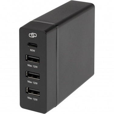 Logo trade promotional giveaways image of: ADAPT 72W recycled plastic PD power station
