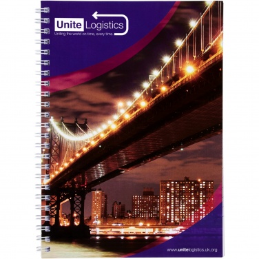 Logo trade promotional gift photo of: Desk-Mate® A4 spiral notebook with printed back cover