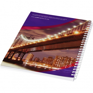 Logo trade promotional giveaways picture of: Desk-Mate® A4 spiral notebook with printed back cover