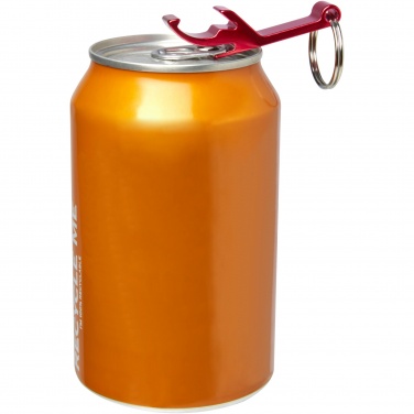 Logotrade promotional merchandise image of: Tao RCS recycled aluminium bottle and can opener with keychain 