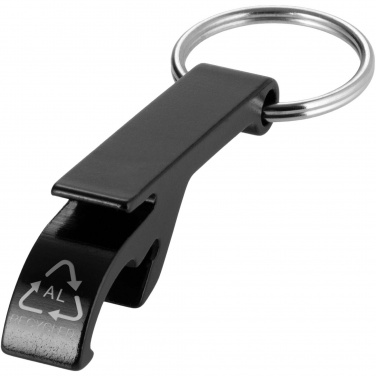 Logotrade promotional products photo of: Tao RCS recycled aluminium bottle and can opener with keychain 