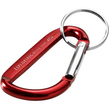 Logotrade advertising product picture of: Timor RCS recycled aluminium carabiner keychain