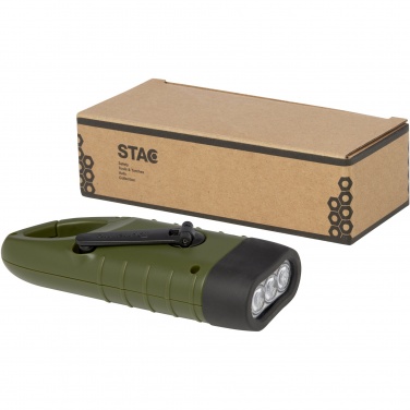 Logotrade promotional items photo of: Helios recycled plastic solar dynamo flashlight with carabiner