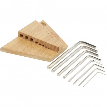 Logo trade advertising products picture of: Allen bamboo hex key tool set