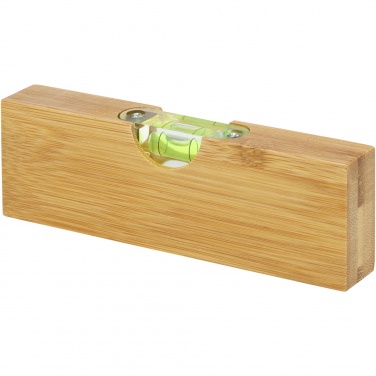 Logo trade promotional giveaways image of: Flush bamboo spirit level with bottle opener