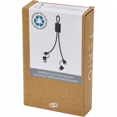 Logo trade promotional gift photo of: Connect 6-in-1 RCS recycled aluminium 45W quick charge & data transfer cable