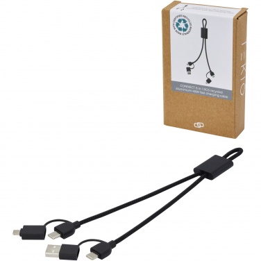 Logo trade promotional giveaways picture of: Connect 6-in-1 RCS recycled aluminium 45W quick charge & data transfer cable