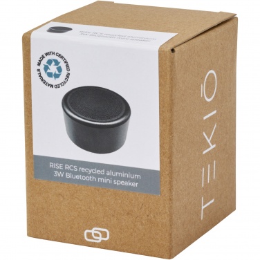 Logo trade promotional giveaways image of: Rise 3W RCS recycled aluminium Bluetooth® mini speaker 