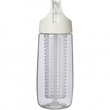 Logo trade promotional items image of: HydroFruit 700 ml recycled plastic sport bottle with flip lid and infuser