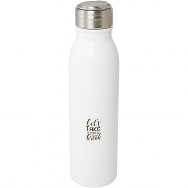 Logo trade corporate gifts image of: Harper 700 ml RCS certified stainless steel water bottle with metal loop