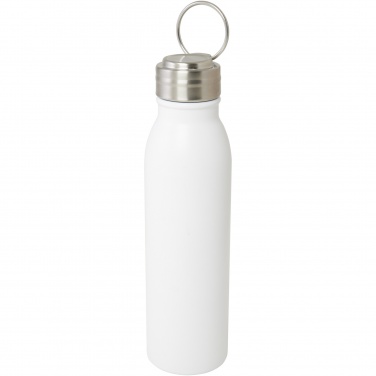 Logo trade promotional giveaway photo of: Harper 700 ml RCS certified stainless steel water bottle with metal loop