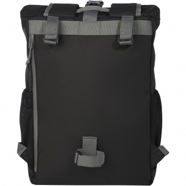 Logotrade corporate gift image of: Aqua 15" GRS recycled water resistant roll-top bike bag 20L