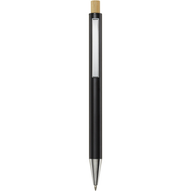 Logo trade advertising products picture of: Cyrus recycled aluminium ballpoint pen (black ink)