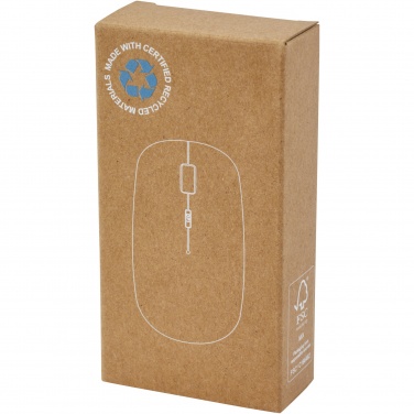 Logo trade promotional giveaways picture of: Menlo RCS recycled plastic wireless mouse 