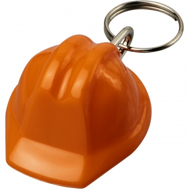 Logo trade promotional giveaways picture of: Kolt hard hat-shaped recycled keychain