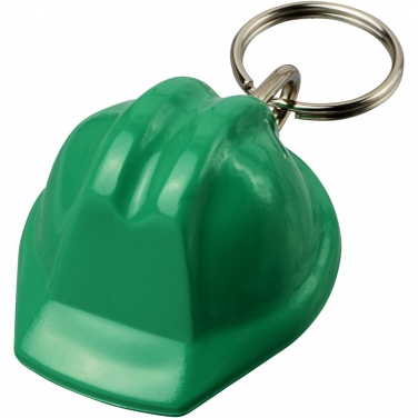 Logo trade promotional merchandise image of: Kolt hard hat-shaped recycled keychain