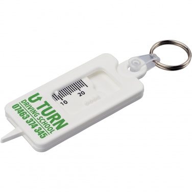 Logotrade promotional giveaway image of: Kym recycled tyre tread check keychain