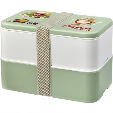 Logo trade corporate gifts image of: MIYO Renew double layer lunch box