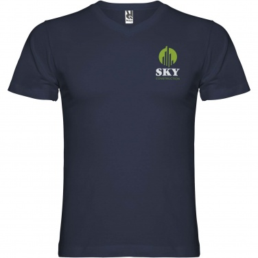Logo trade promotional giveaway photo of: Samoyedo short sleeve men's v-neck t-shirt