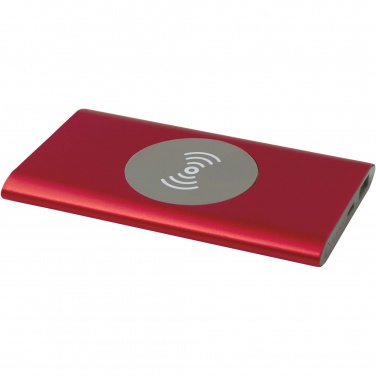 Logo trade promotional merchandise photo of: Juice 4000 mAh Type-C recycled aluminium wireless power bank 