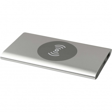 Logo trade promotional item photo of: Juice 4000 mAh Type-C recycled aluminium wireless power bank 