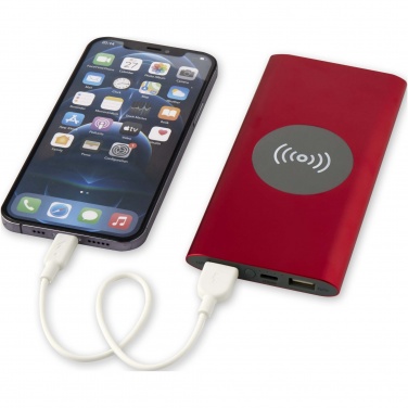 Logotrade promotional merchandise photo of: Juice 8000 mAh Type-C recycled aluminium wireless power bank