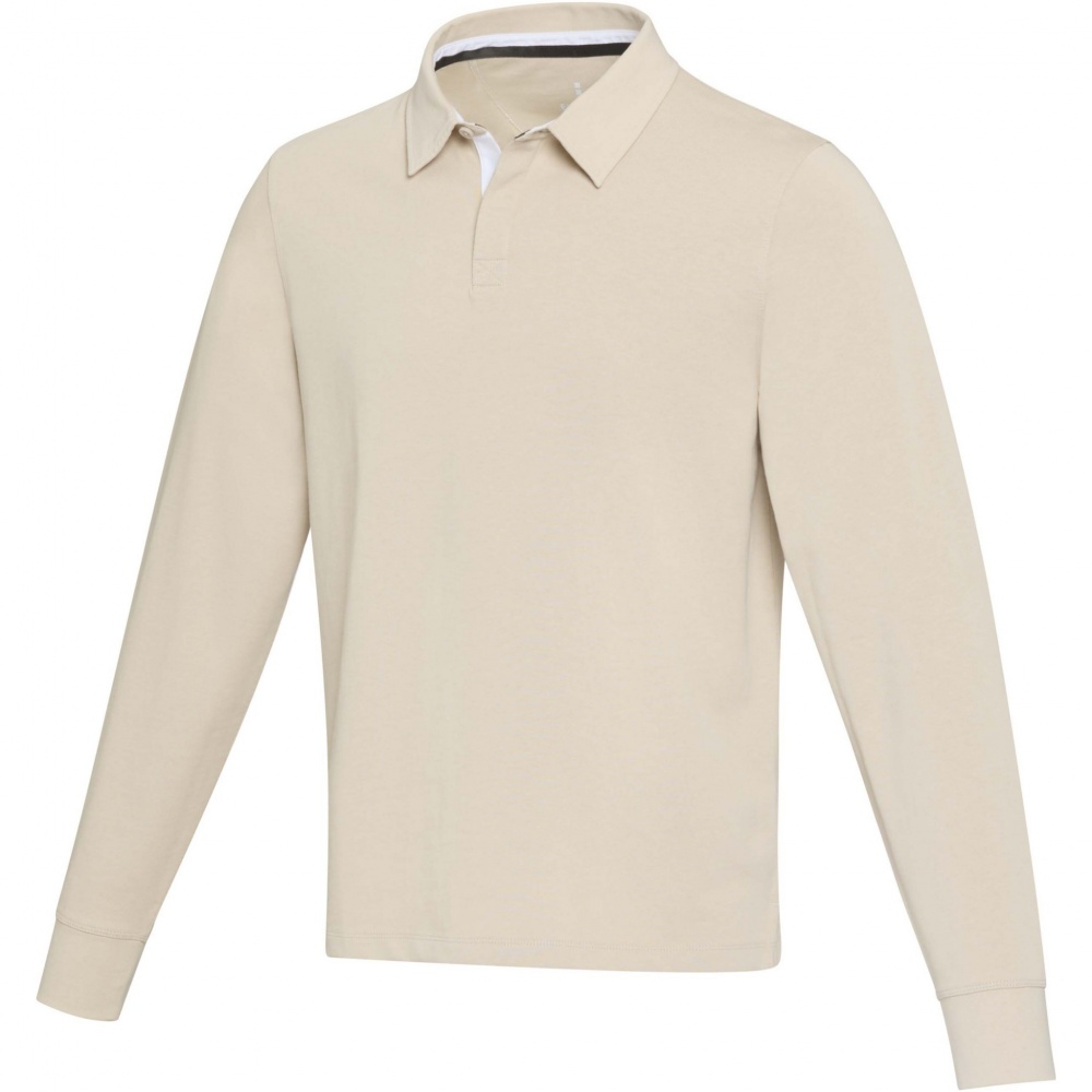 Logo trade promotional gifts picture of: Clyde unisex organic rugby polo sweatshirt
