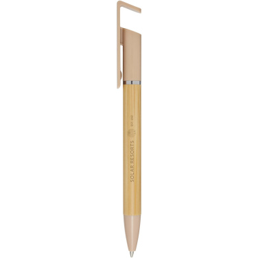 Logo trade promotional merchandise photo of: Delfina phone holder pen