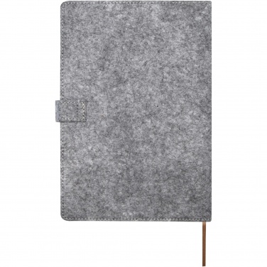 Logo trade promotional products image of: Viviana A5 recycled felt and cork notebook