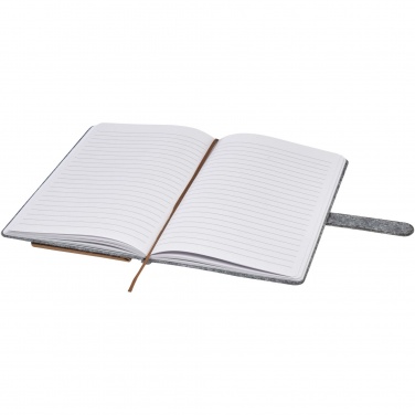 Logo trade promotional merchandise image of: Viviana A5 recycled felt and cork notebook