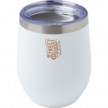 Logo trade promotional merchandise image of: Corzo 350 ml RCS certified recycled stainless steel copper vacuum insulated cup