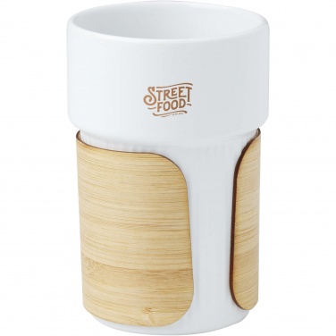 Logo trade promotional giveaways picture of: Tumbler Fika 340 ml with bamboo sleeve
