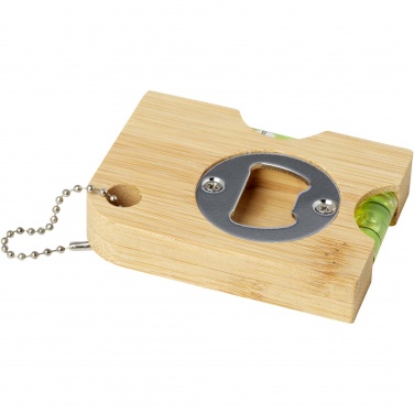 Logo trade business gift photo of: Levo bamboo bottle opener with level 