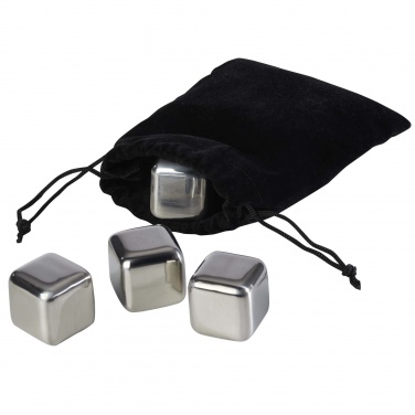 Logo trade promotional merchandise picture of: Froz stainless steel ice cubes set