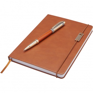 Logo trade business gifts image of: Legato A5 notebook and rollerball pen set 