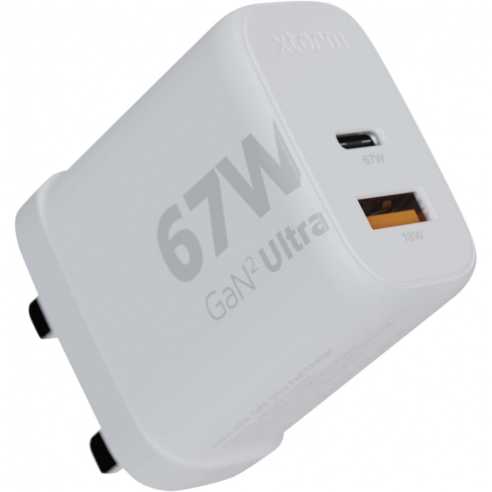 Logo trade advertising products image of: Xtorm XEC067G GaN² Ultra 67W wall charger - UK plug