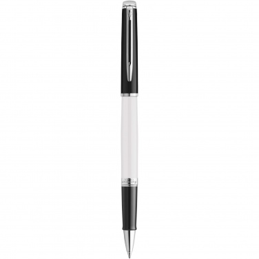 Logo trade business gift photo of: Hemisphere colour blocking rollerball pen with palladium trim