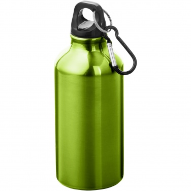 Logo trade promotional merchandise image of: Oregon 400 ml aluminium water bottle with carabiner
