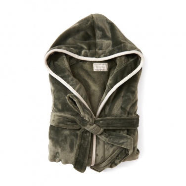 Logo trade promotional merchandise photo of: VINGA Louis luxury plush RPET robe size L-XL