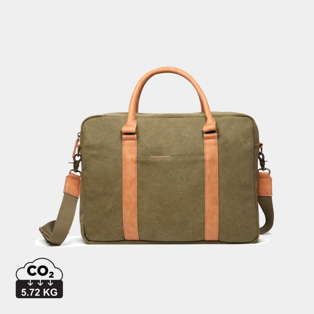 Logo trade promotional giveaways picture of: VINGA Bosler RCS recycled canvas computer bag