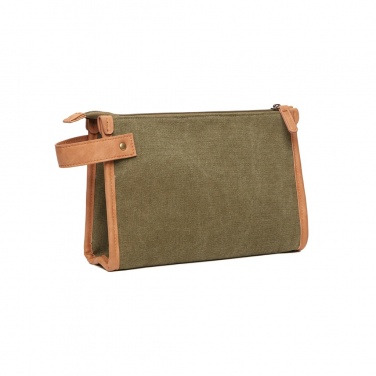 Logotrade promotional product picture of: VINGA Bosler GRS recycled canvas toiletry bag