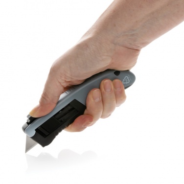 Logo trade promotional item photo of: RCS certified recycled plastic Auto retract safety knife