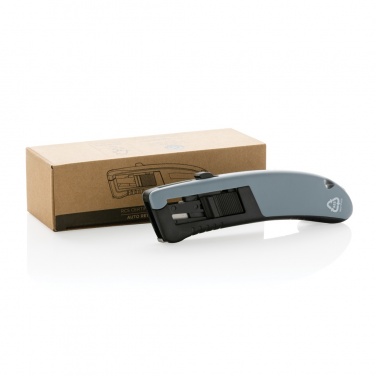 Logo trade promotional items image of: RCS certified recycled plastic Auto retract safety knife