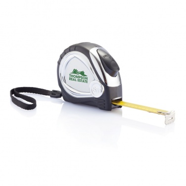 Logotrade business gifts photo of: Chrome plated auto stop tape measure