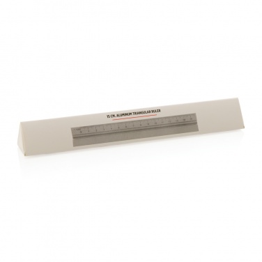 Logo trade promotional products image of: 15cm. Aluminum triangular ruler