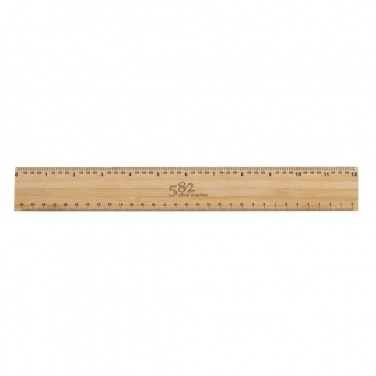 Logo trade promotional gift photo of: Timberson extra thick 30cm double sided bamboo ruler