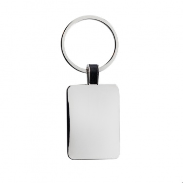 Logotrade advertising products photo of: RCS recycled zinc alloy rectangle keyring