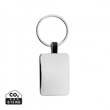 Logo trade corporate gift photo of: RCS recycled zinc alloy rectangle keyring