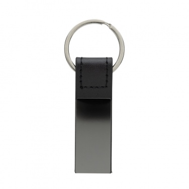 Logo trade promotional gift photo of: Luxury PU keychain RCS recycled zinc alloy
